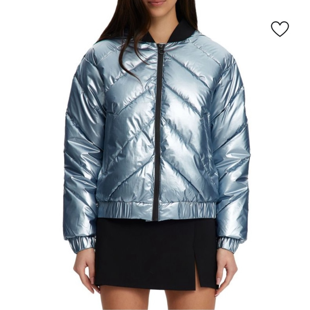 Noize Amber Metallic Short Puffer Down Filled Jacket Large